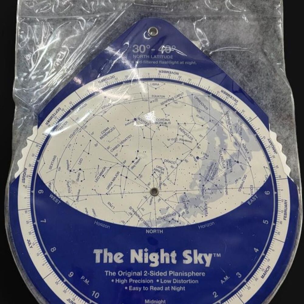 Planisphere The Night Sky Original 2-Sided Planisphere 30°–40° North Latitude St